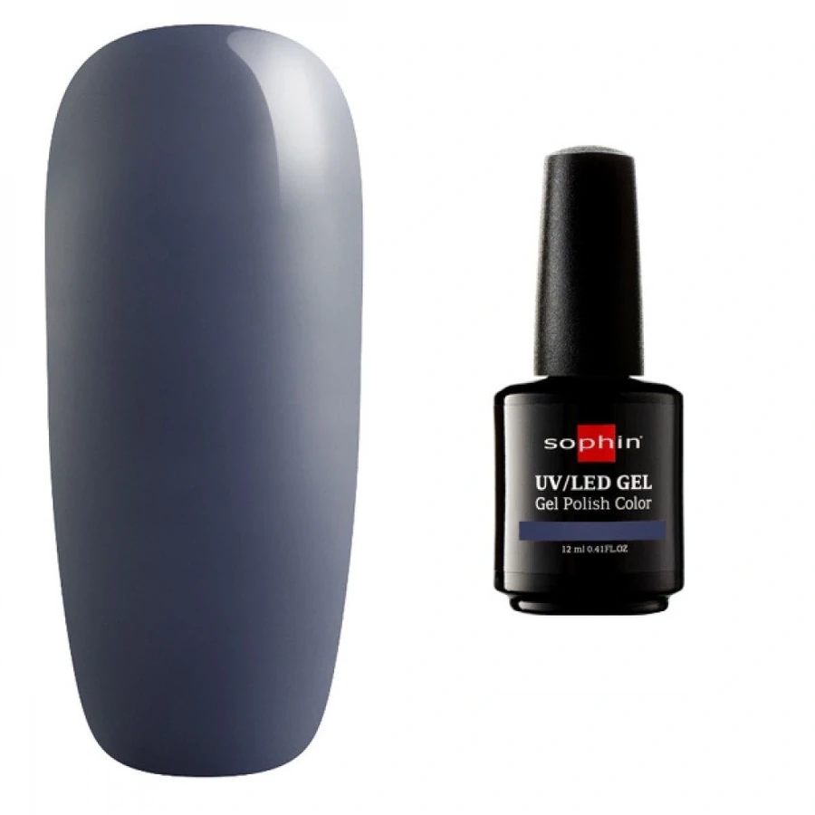 Гель-лак Sophin Gel Polish UV/LED №0760 Graphite Grey графітово-синій, емаль 12 мл