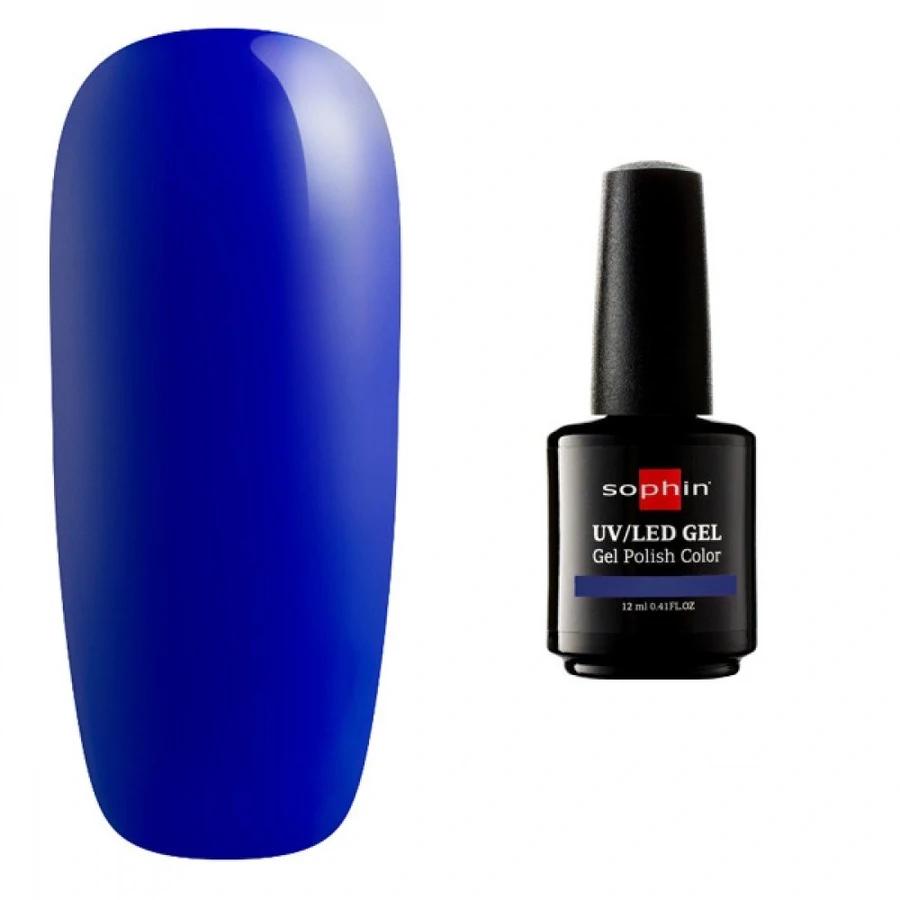 Гель-лак Sophin Gel Polish UV/LED №0764 Ultra Blue12 мл ультра синій, емаль