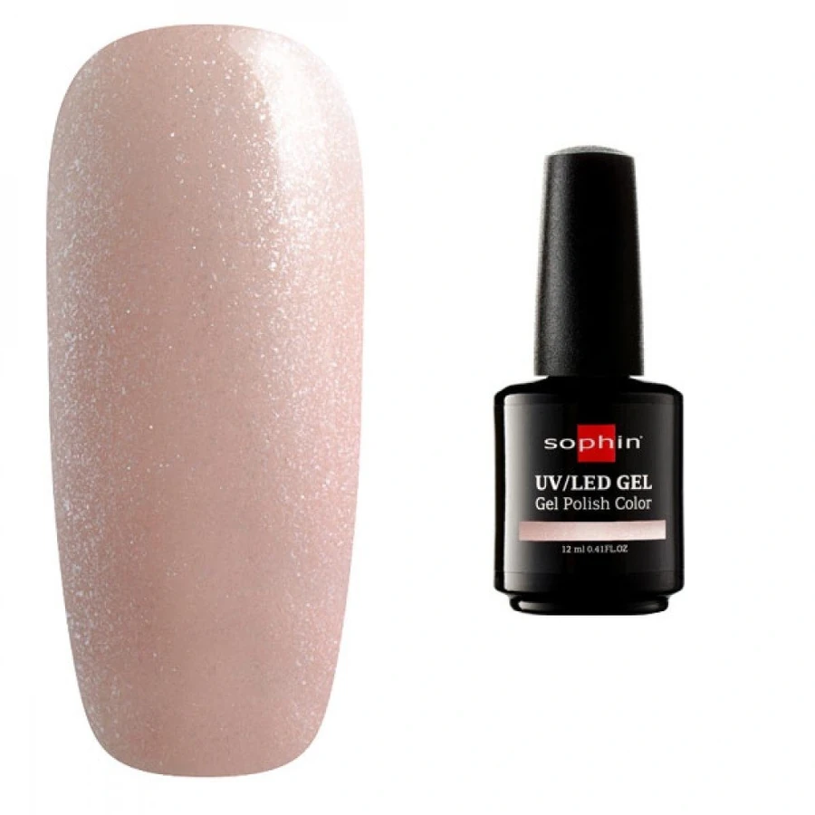 Гель-лак Sophin Gel Polish UV/LED №0767 Allure бежево-грейпфрутовий шиммер 12 мл
