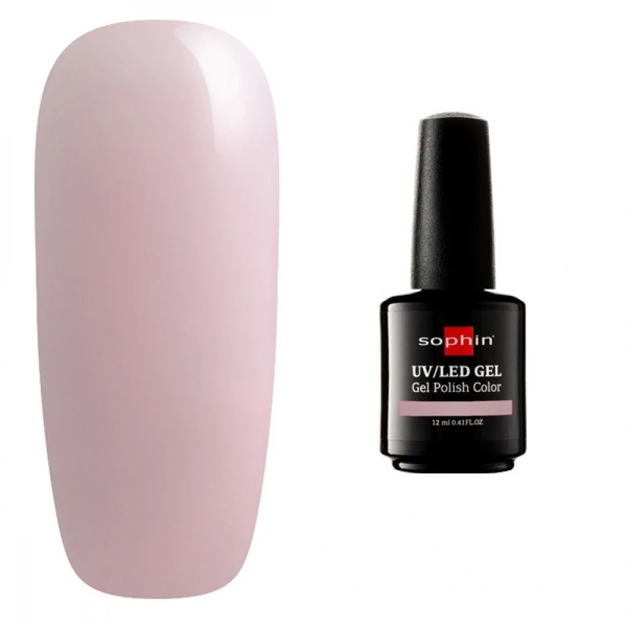 Гель-лак Sophin Gel Polish UV/LED №0768 Crystal Pink напівпрозорий рожевий, емаль 12 мл