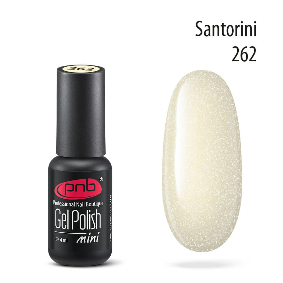 Гель-лак PNB №262 Santorini молочний із шиммером 8 мл