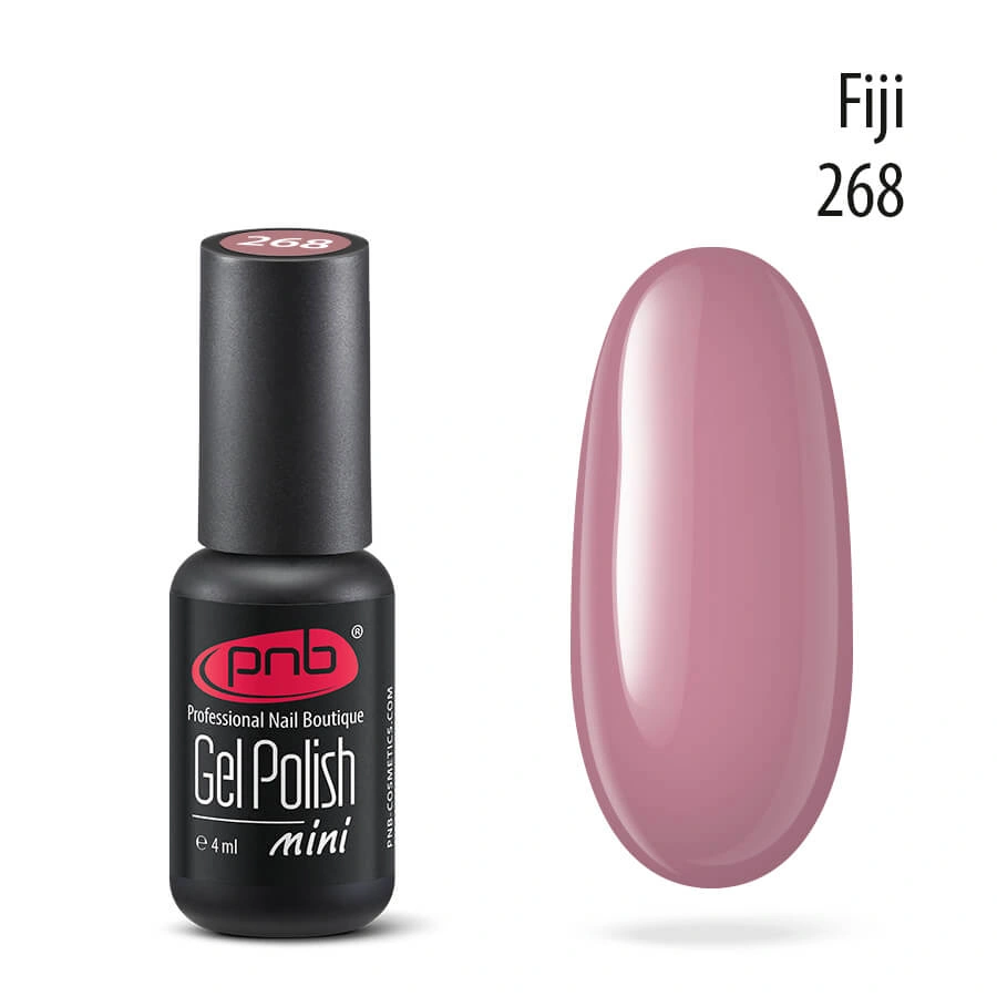 Гель-лак PNB Mini №268 Fiji сіро-бузковий, емаль 4 мл