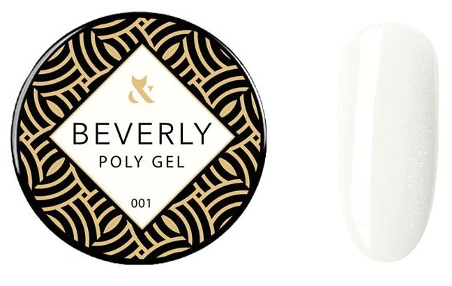 Полігель FOX Poly Gel Beverly 001 білий із шиммером 30 мл