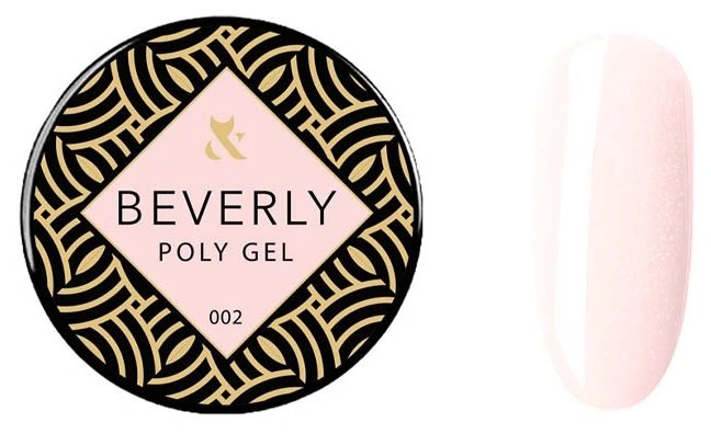 Полігель FOX Poly Gel Beverly 002 ніжно-рожевий із шиммером 30 мл