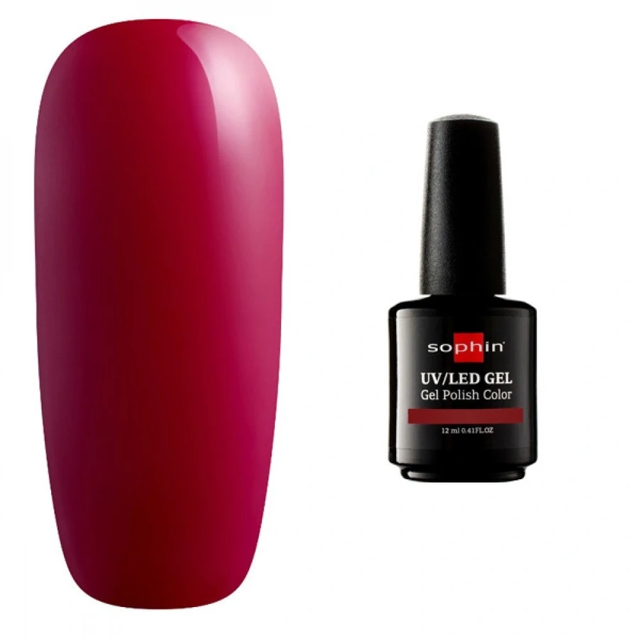 Гель-лак Sophin Gel Polish UV/LED №0754 Raspberry малиновий, емаль 12 мл