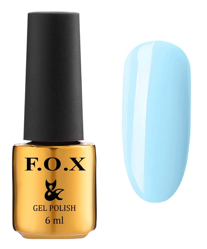 Гель-лак FOX Gel Polish Lady Ambitious 589 світлий пастельно-блакитний, емаль 6 мл