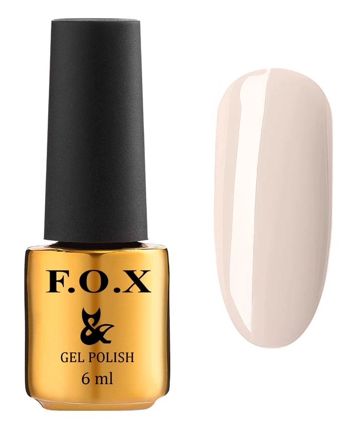 Гель-лак FOX Gel Polish Lady Dreamy 592 пастельний сіро-бузковий, емаль 6 мл