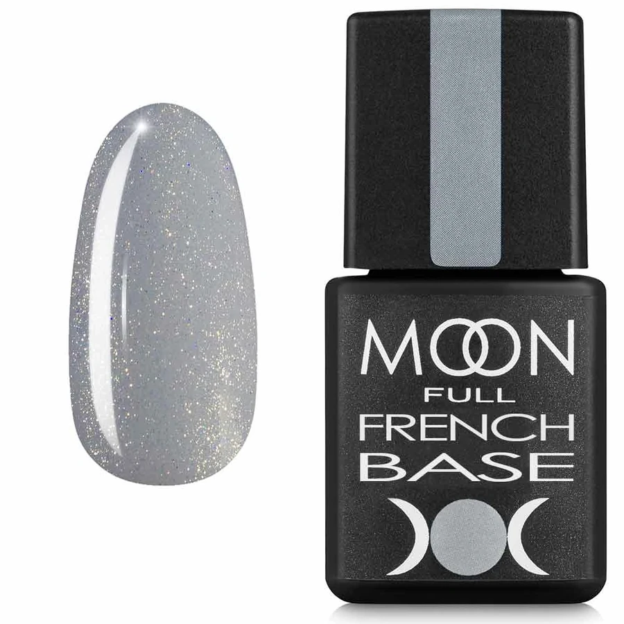 База для френча MOON FULL Full Baza French №14 сірий із шиммером 8 мл
