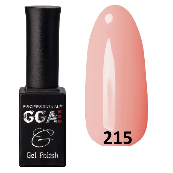 Гель-лак GGA Professional Gel Polish №215 рожевий, емаль 10 мл