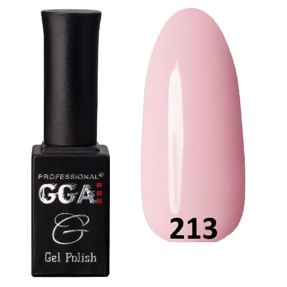 Гель-лак GGA Professional Gel Polish №213 бузково-рожевий, емаль 10 мл
