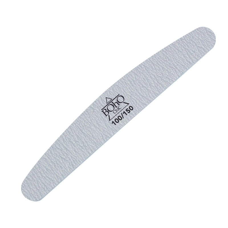Пилка для натуральних та штучних нігтів Boho Chic Nail File Zebra 100/150 грит сірий