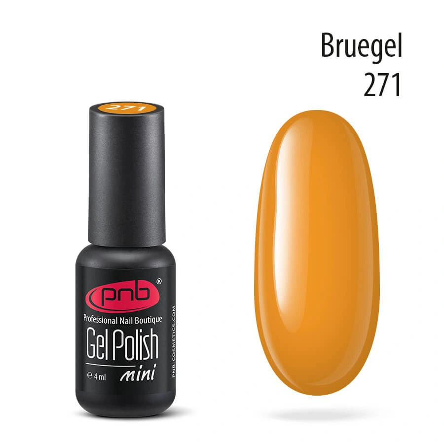 Гель-лак PNB Mini №271 Bruegel гірчичний, емаль 4 мл
