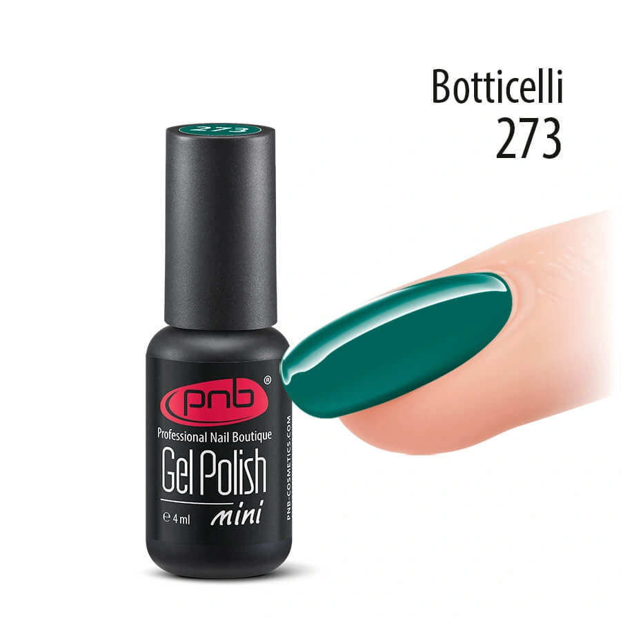 Гель-лак PNB Mini №273 Botticelli холодний зелений, емаль 4 мл