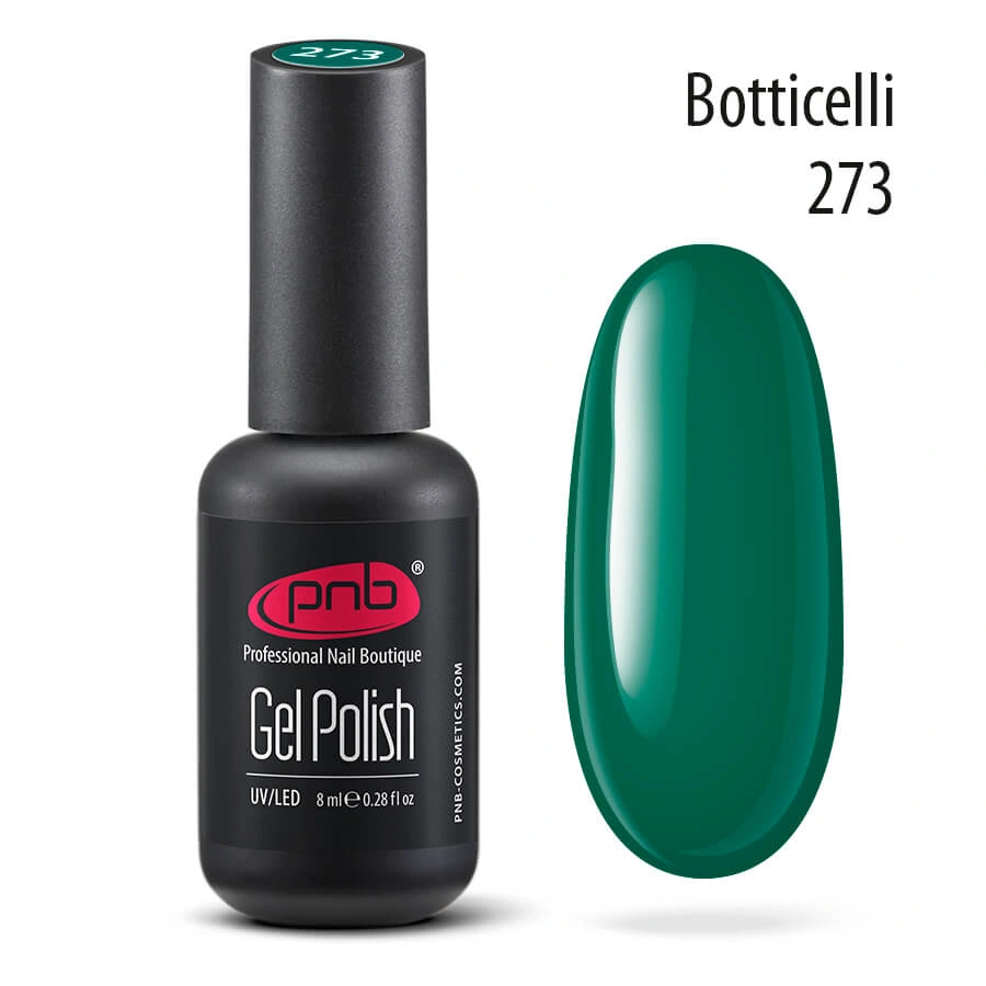 Гель-лак PNB №273 Botticelli холодний зелений, емаль 8 мл