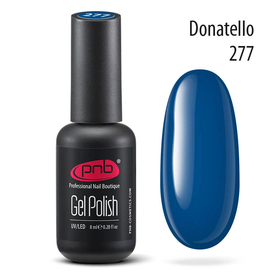 Гель-лак PNB №277 Donatello синій, емаль 8 мл