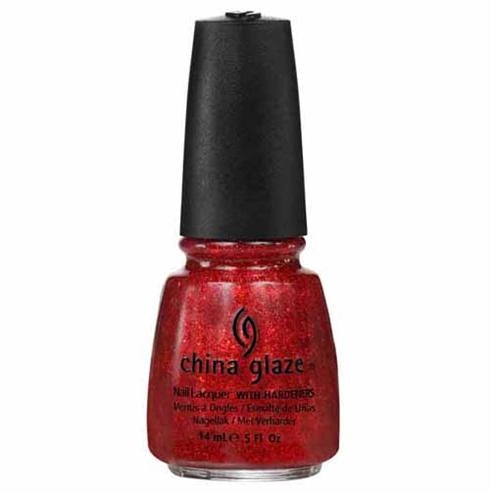 Лак China Glaze Ring In The Red червоно-рубіновий з глітером 14 мл