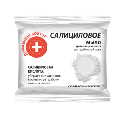 Мило для обличчя та тіла Домашний Доктор (The Doctor) Face and Body Soap Salicylic саліцилове 70 г