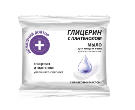 Мило для обличчя та тіла Домашний Доктор (The Doctor) Face and Body Soap Glycerin with Panthenol гліцерин з пантенолом 70 г