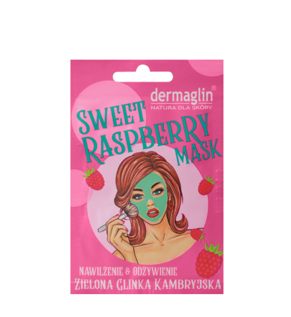 Маска для обличчя Солодка малина Dermaglin Маска SWEET RASPBERRY 20г