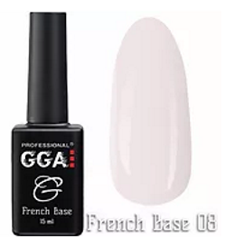 Френч каучукова база GGA Professional French Base 008 сіро-білий, емаль 15 мл