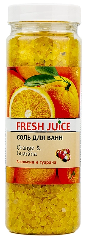 Сіль для ванни Fresh Juice Bath Salt Orange and Guarana апельсин та гуарану 700 г