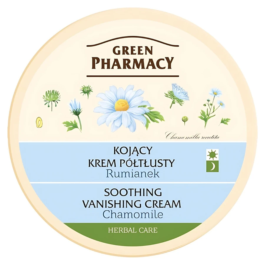 Заспокійливий крем для обличчя Ромашка Green Pharmacy Soothing Vanishing Cream Chamomile 150 мл