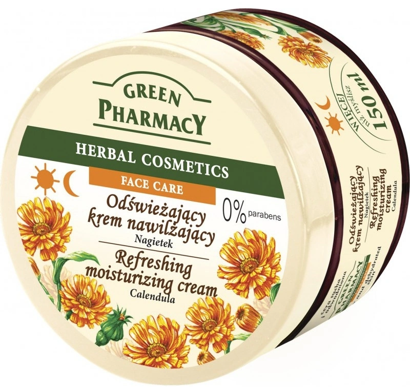 Освіжаючий зволожуючий крем для обличчя Календула Green Pharmacy Refreshing And Moisturizing Cream 150 мл