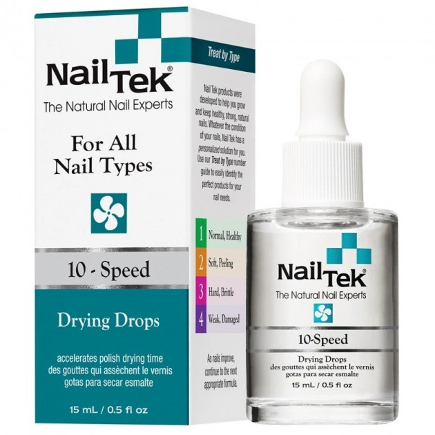 Миттєве сушіння лаку Nail Tek 10-Speed ​​Polish Drying Drops краплі 15 мл