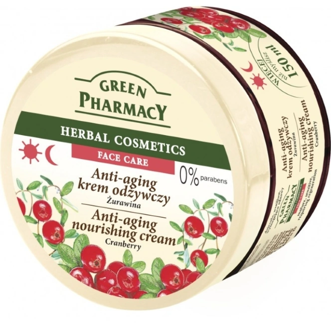 Омолоджуючий крем для обличчя Журавлина Green Pharmacy Anti-Aging Cranberry Nourishing Cream 150 мл