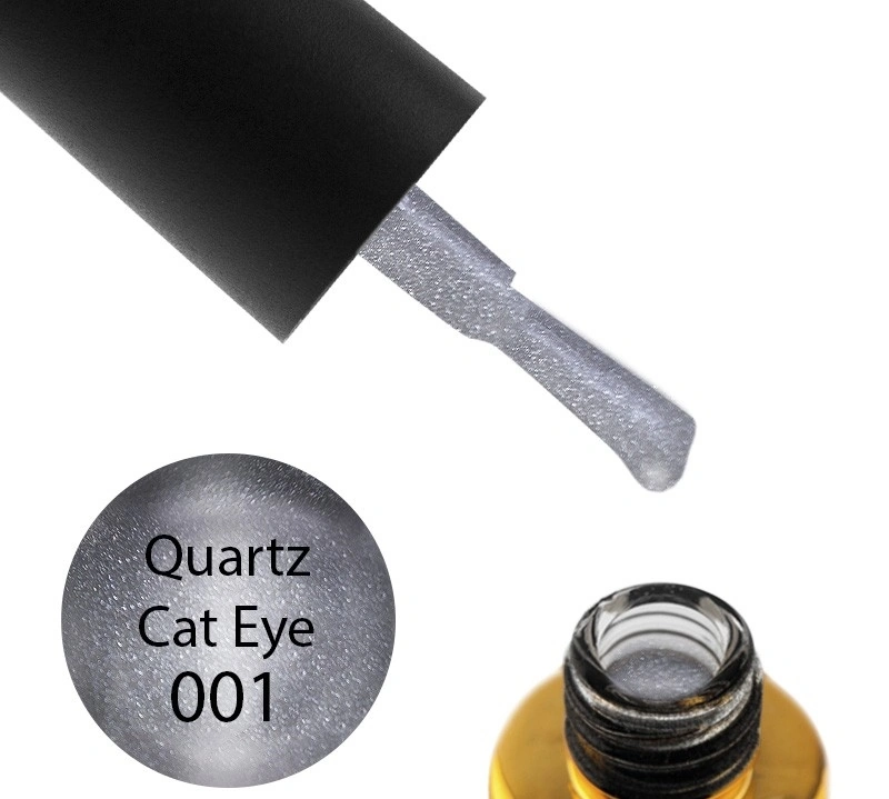 Гель-лак FOX Gel-Polish Quartz Cat Eye №001 срібло з відблиском 6 мл