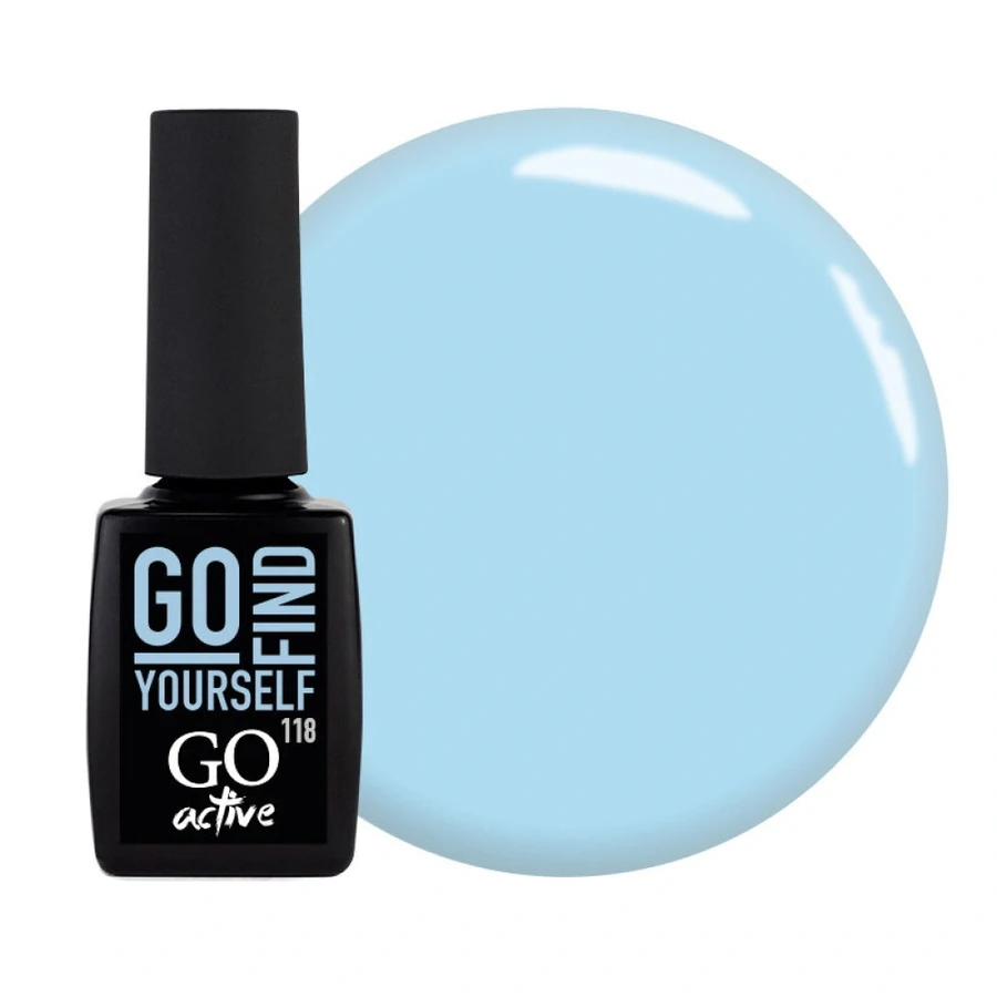 Гель-лак GO Active Gel Polish 118 свіжий блакитний, емаль 10 мл