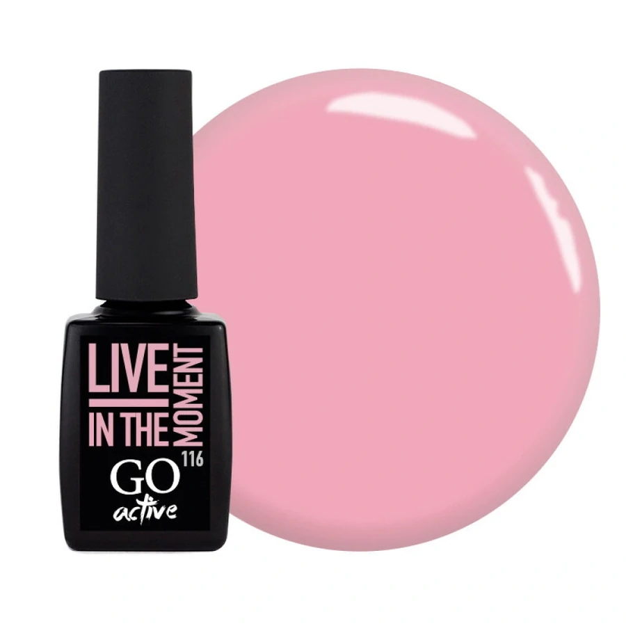 Гель-лак GO Active Gel Polish 116 рожевий крем, емаль 10 мл