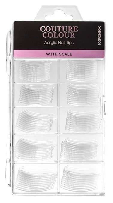 Силіконові форми для нарощування з розміткою Couture Colour Nail Tips with Scale 100 шт