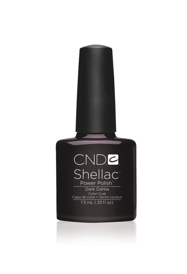 Гель-лак CND Shellac Dark Dahlia чорно-баклажановий, емаль 7,3 мл