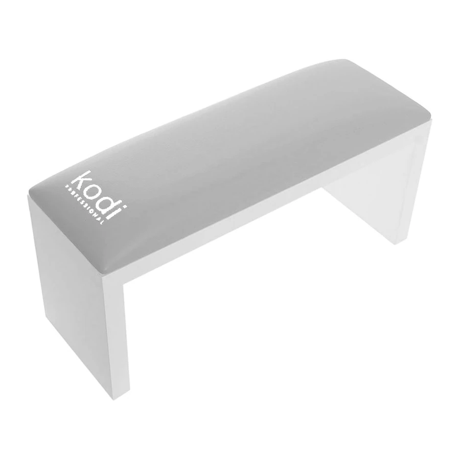 Підлокітник для манікюру на білих ніжках Kodi Armrest for Manicure on White Legs Light Gray світло сірий