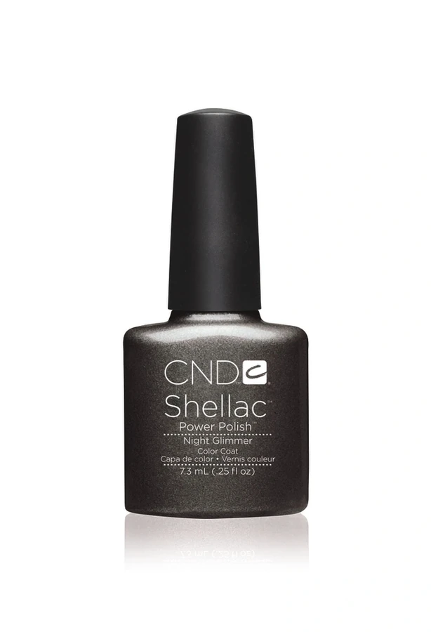 Гель-лак CND Shellac Night Glimmer темно-сірий, шиммер 7,3 мл