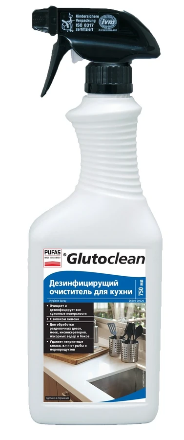 Дезінфекційний очисник для кухні Glutoclean Disinfecting Kitchen Cleaner 750 мл