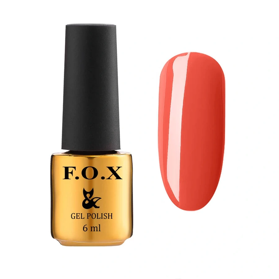 Гель-лак FOX Gel-Polish Euphoria 601 оранжево-кораловий, емаль 6 мл