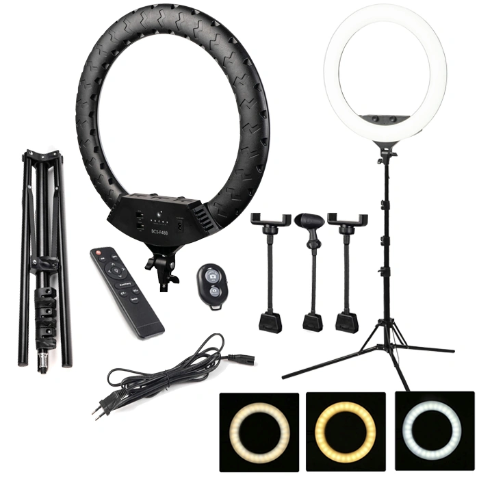 Потужна кільцева лампа BUCOS BCS-F488 Ring Light