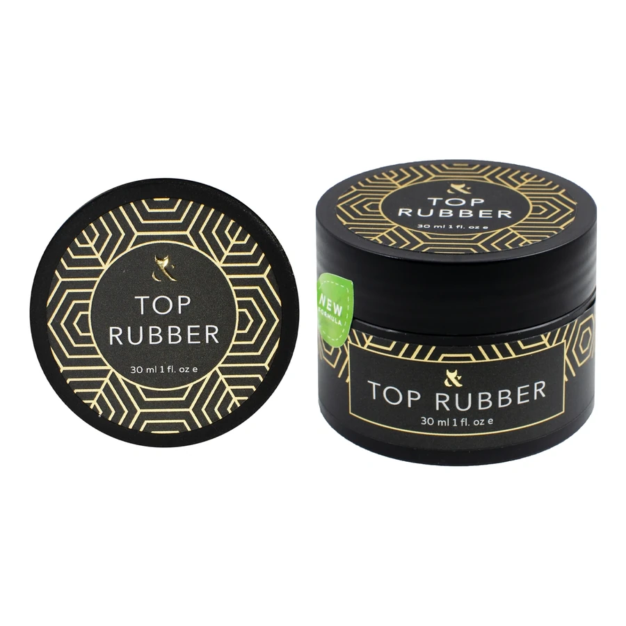 Верхнє каучукове покриття для гель-лаку в банці FOX Top Rubber (jar) 30 мл