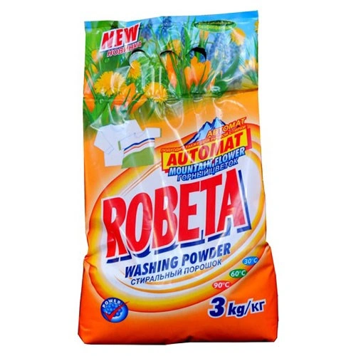 Безфосфатний пральний порошок Гірські квіти Elfa Pharm ROBETA Washing Powder Automat Mountain Flowers 3 кг