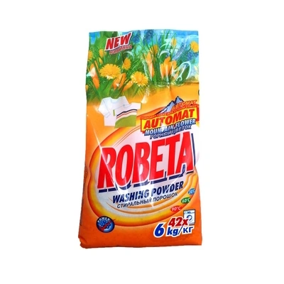 Безфосфатний пральний порошок Гірські квіти Elfa Pharm ROBETA Washing Powder Automat Mountain Flowers 6 кг