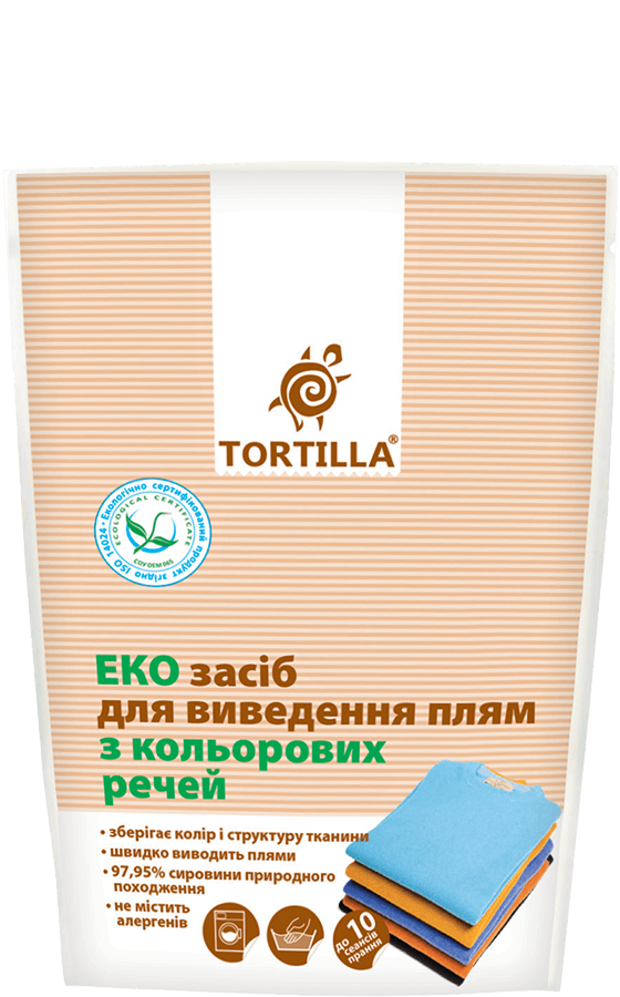 засіб для видалення плям Tortilla Еко засіб для видалення плям із кольорових речей 200 г
