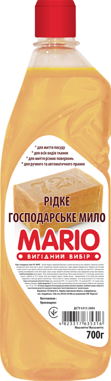 Рідке мило Маротех Господарське мило MARIO 700 мл