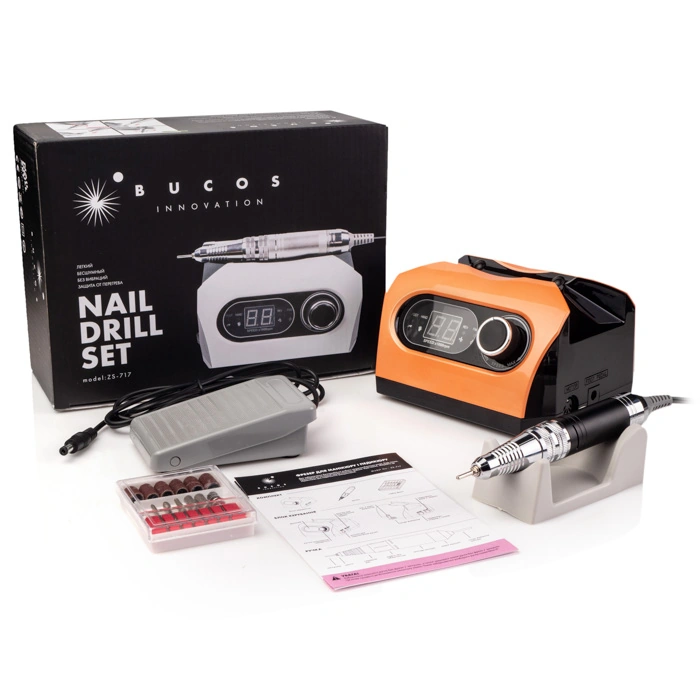 Фрезер для манікюру BUCOS ZS-717 ORANGE PROFESSIONAL 65W/35000 об.
