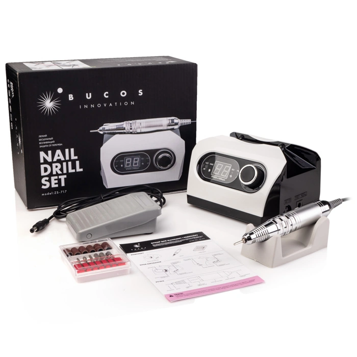 Фрезер для манікюру BUCOS ZS-717 WHITE PROFESSIONAL 65W/35000 об.