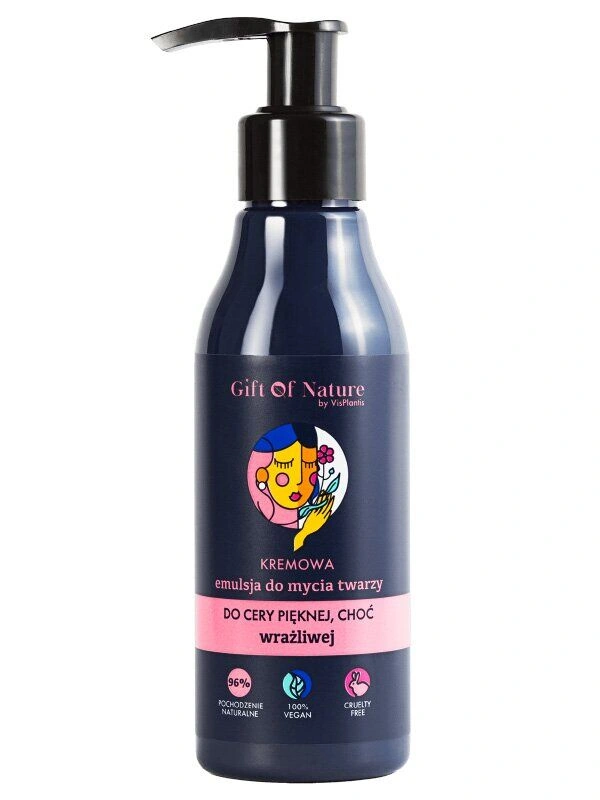 Емульсія Gift of Nature Очищувальна емульсія для сухої шкіри обличчя очищує, зволожує та регенерує шкіру 150 мл