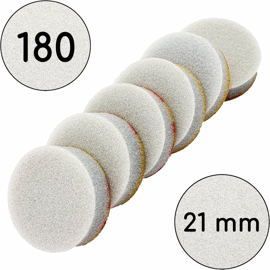 Змінні бафи для Подо-Диску 21 мм ThePilochki Replaceable Buff for Podo Disc Grey 180 грит Сірі 50 шт