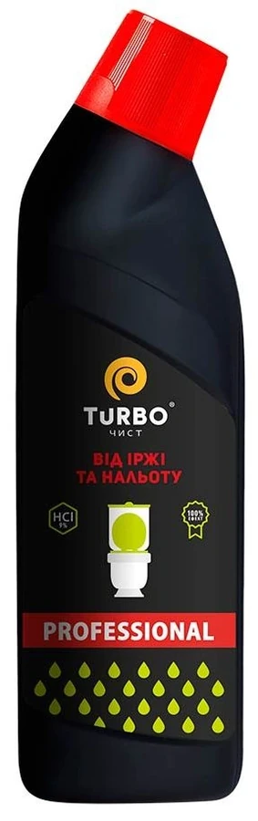 Гель для чищення унітазів від іржі та нальоту TURBOчист Активний гель для чищення унітазів від іржі та нальоту 1 л