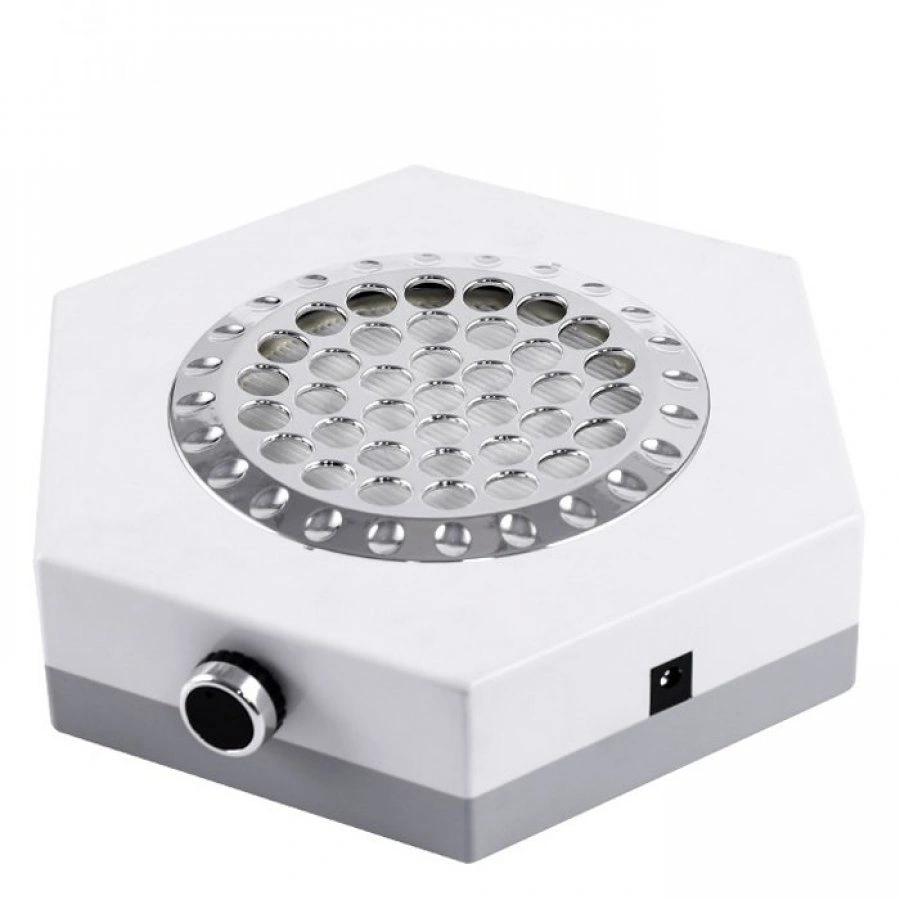 Витяжка для манікюру з фільтром НЕРА SIMEI Nail Dust Collector 858-6 80W White біла